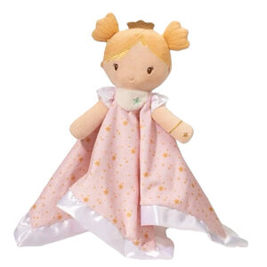 Douglas Baby Lovey Princess Noa Pink White Satin Trim Security Blanket Plush Toy